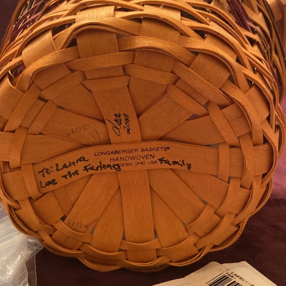 Longaberger 2000 Morning Glory Mothers Day Basket Liner Protector Tie On Set - Picture 6 of 7